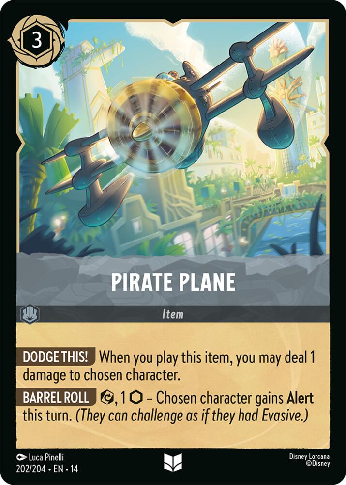Disney Lorcana TCG - Hyperia City - Pirate Plane - 202/204 - Uncommon - Cold Foil