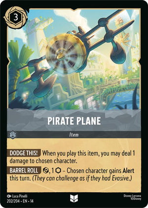 Disney Lorcana TCG - Hyperia City - Pirate Plane - 202/204 - Uncommon - Cold Foil