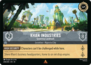 Disney Lorcana TCG - Hyperia City - Khan Industries - Greenway Landmark - 204/204 - Rare