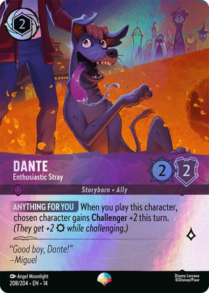 Disney Lorcana TCG - Hyperia City - Dante - Enthusiastic Stray - 208/204 - Epic
