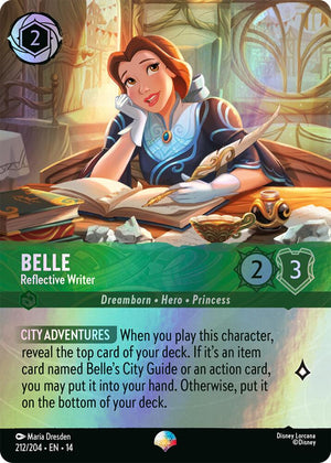 Disney Lorcana TCG - Hyperia City - Belle - Reflective Writer - 212/204 - Epic