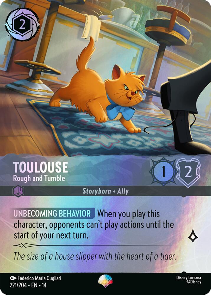 Disney Lorcana TCG - Hyperia City - Toulouse - Rough and Tumble - 221/204 - Epic