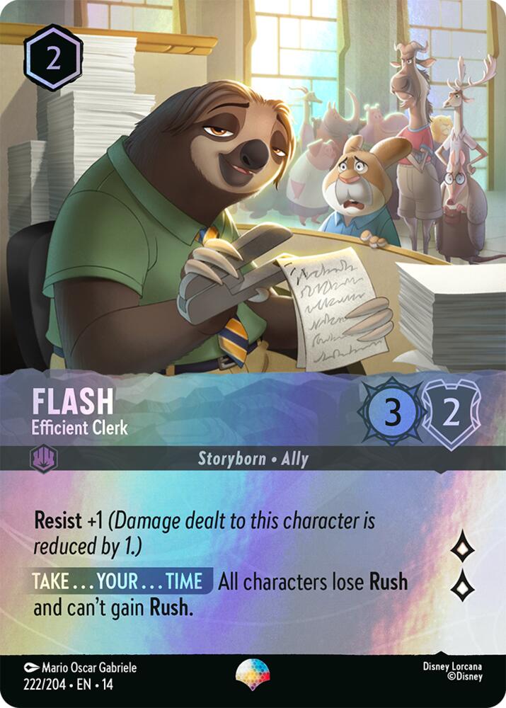Disney Lorcana TCG - Hyperia City - Flash - Efficient Clerk - 222/204 - Epic