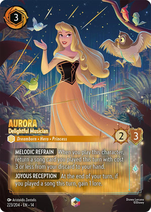 Disney Lorcana TCG - Hyperia City - Aurora - Delightful Musician - 223/204 - Enchanted