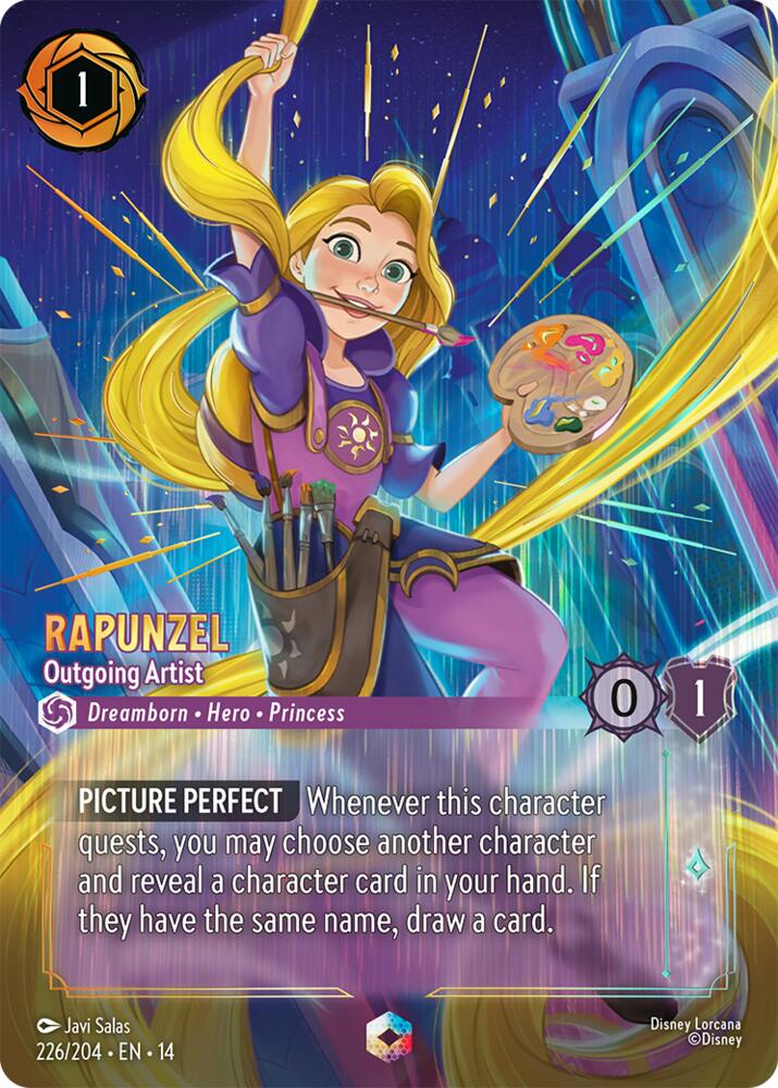 Disney Lorcana TCG - Hyperia City - Rapunzel - Outgoing Artist - 226/204 - Enchanted
