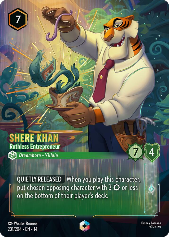 Disney Lorcana TCG - Hyperia City - Shere Khan - Ruthless Entrepreneur - 231/204 - Enchanted