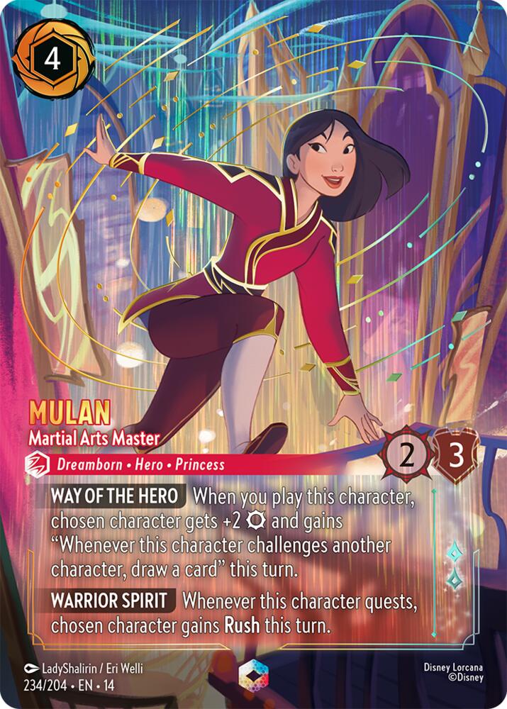 Disney Lorcana TCG - Hyperia City - Mulan - Martial Arts Master - 234/204 - Enchanted