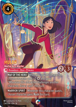 Disney Lorcana TCG - Hyperia City - Mulan - Martial Arts Master - 234/204 - Enchanted