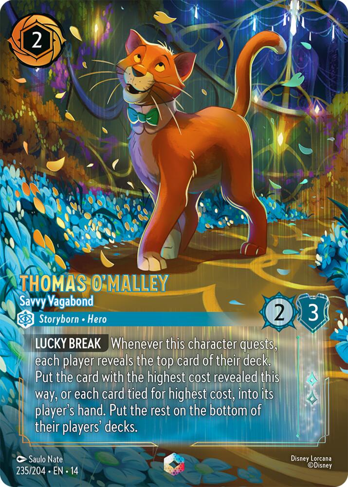Disney Lorcana TCG - Hyperia City - Thomas O'Malley - Savvy Vagabond - 235/204 - Enchanted
