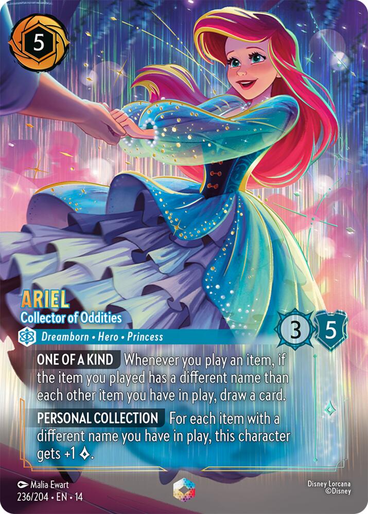 Disney Lorcana TCG - Hyperia City - Ariel - Collector of Oddities - 236/204 - Enchanted