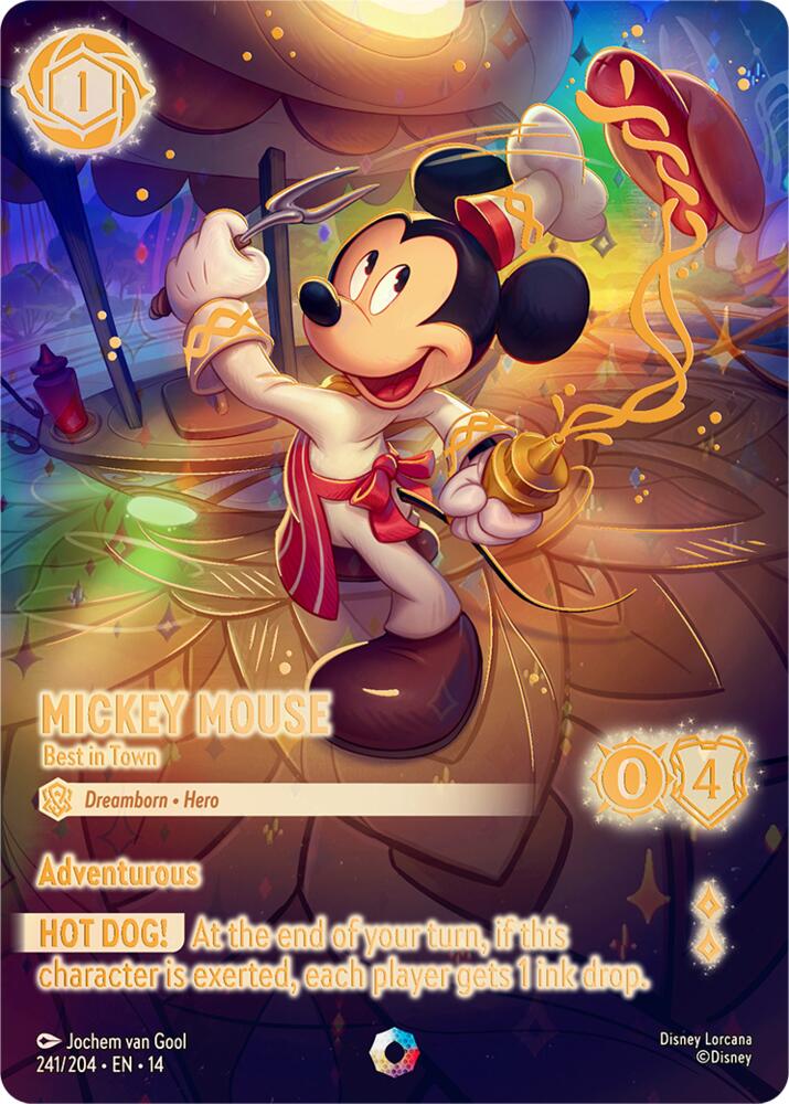 Disney Lorcana TCG - Hyperia City - Mickey Mouse - Best in Town - 241/204 - Iconic