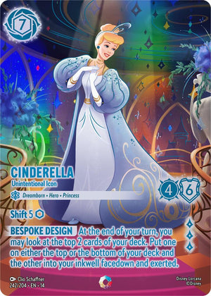 Disney Lorcana TCG - Hyperia City - Cinderella - Unintentional Icon - 242/204 - Iconic