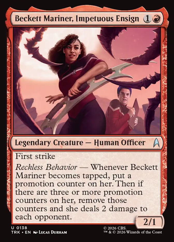 Magic The Gathering - Star Trek - Beckett Mariner, Impetuous Ensign - 138 - Uncommon - Foil