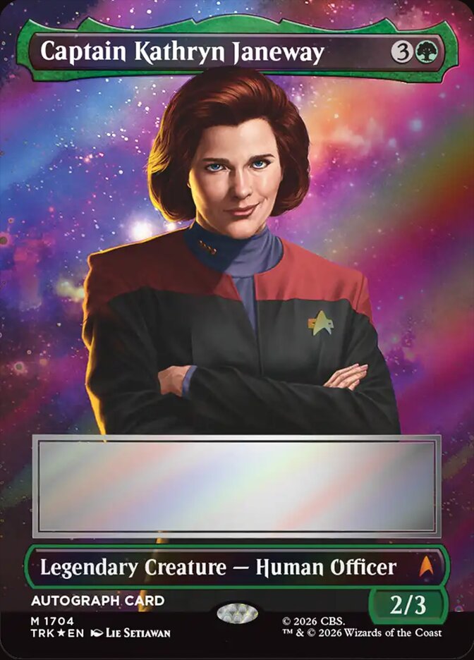 Magic The Gathering - Star Trek - Captain Kathryn Janeway (Borderless) - 1704 - Mythic