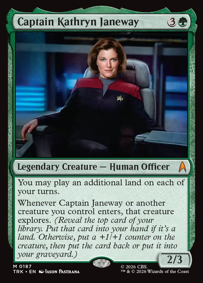 Magic The Gathering - Star Trek - Captain Kathryn Janeway - 187 - Mythic
