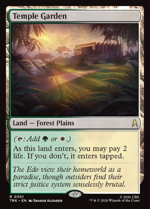Magic The Gathering - Star Trek - Temple Garden - 301 - Rare - Foil