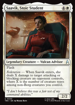 Magic The Gathering - Star Trek - Saavik, Stoic Student - 33 - Uncommon - Foil