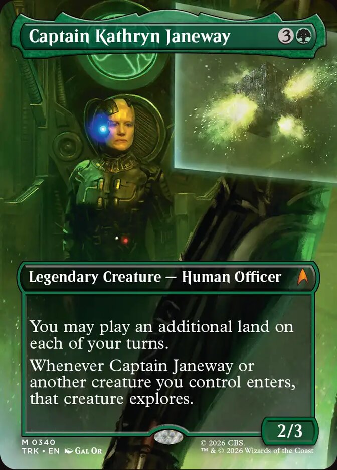 Magic The Gathering - Star Trek - Captain Kathryn Janeway (Borderless) - 340 - Mythic