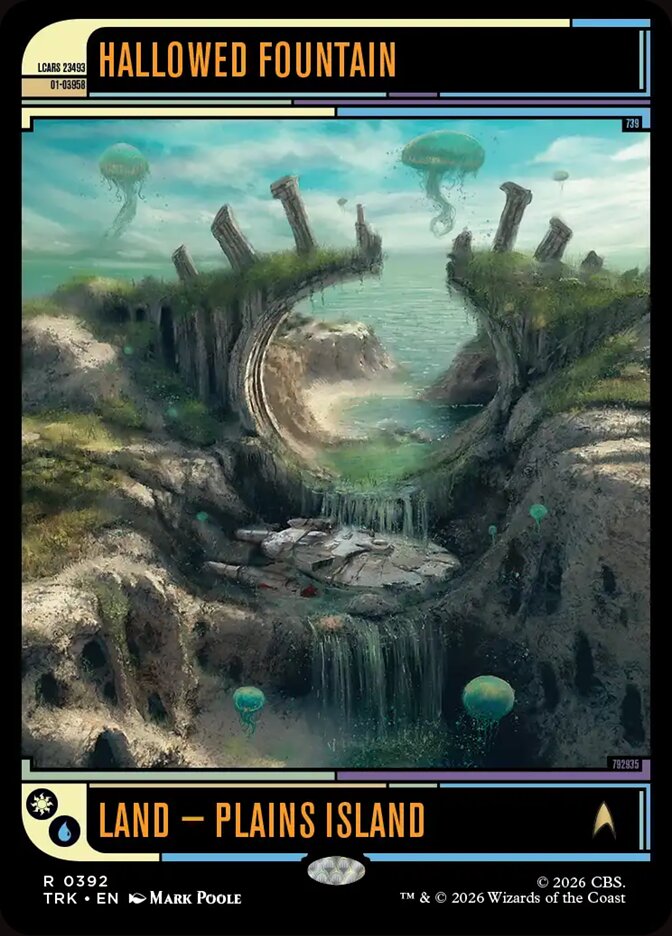 Magic The Gathering - Star Trek - Hallowed Fountain (Showcase) - 392 - Rare - Foil