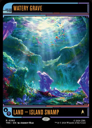 Magic The Gathering - Star Trek - Watery Grave (Showcase) - 393 - Rare - Foil