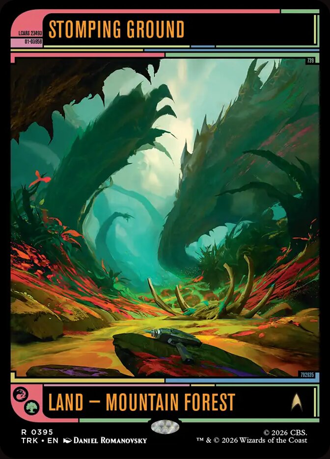 Magic The Gathering - Star Trek - Stomping Ground (Showcase) - 395 - Rare - Foil