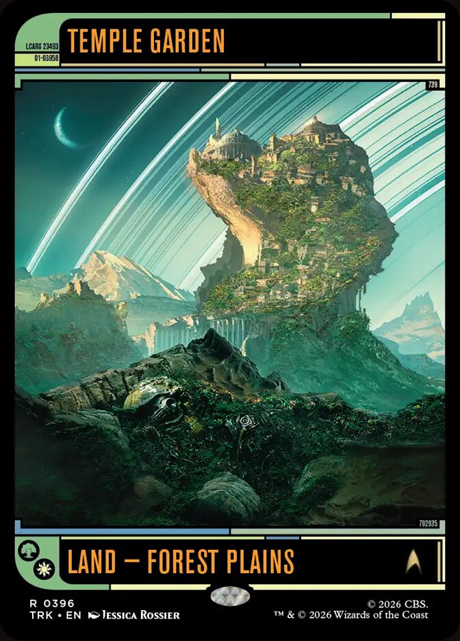 Magic The Gathering - Star Trek - Temple Garden (Showcase) - 396 - Rare - Foil