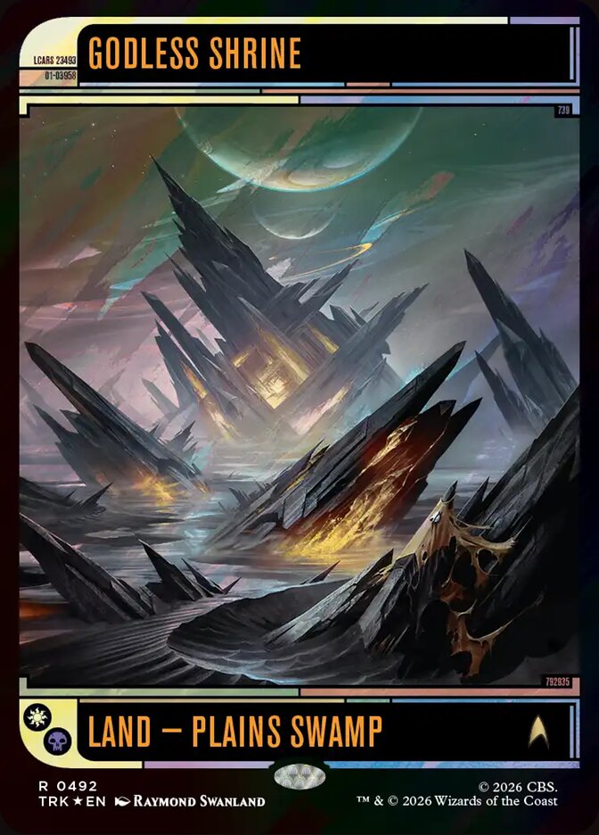 Magic The Gathering - Star Trek - Godless Shrine (Showcase) - 492 - Rare - Surge Foil