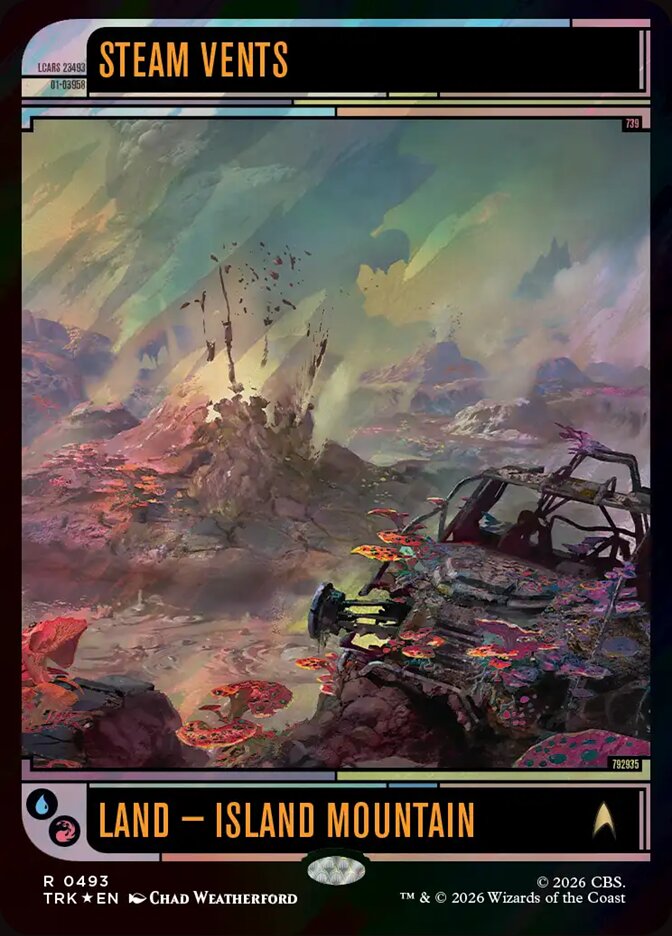 Magic The Gathering - Star Trek - Steam Vents (Showcase) - 493 - Rare - Surge Foil