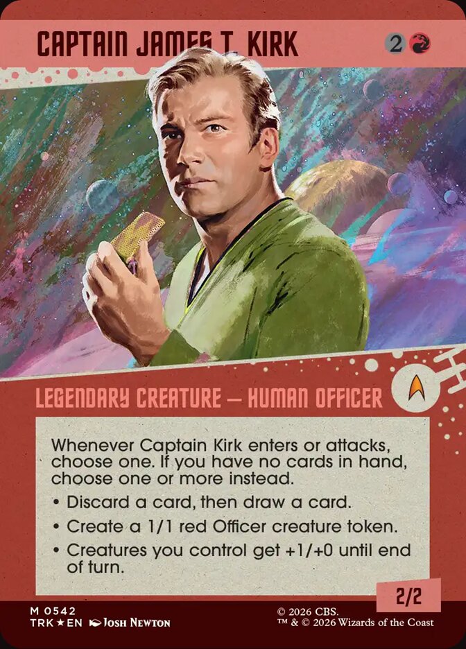 Magic The Gathering - Star Trek - Captain James T. Kirk (Showcase) - 542 - Mythic - Surge Foil