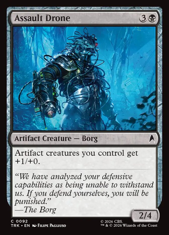 Magic The Gathering - Star Trek - Assault Drone - 92 - Common - Foil