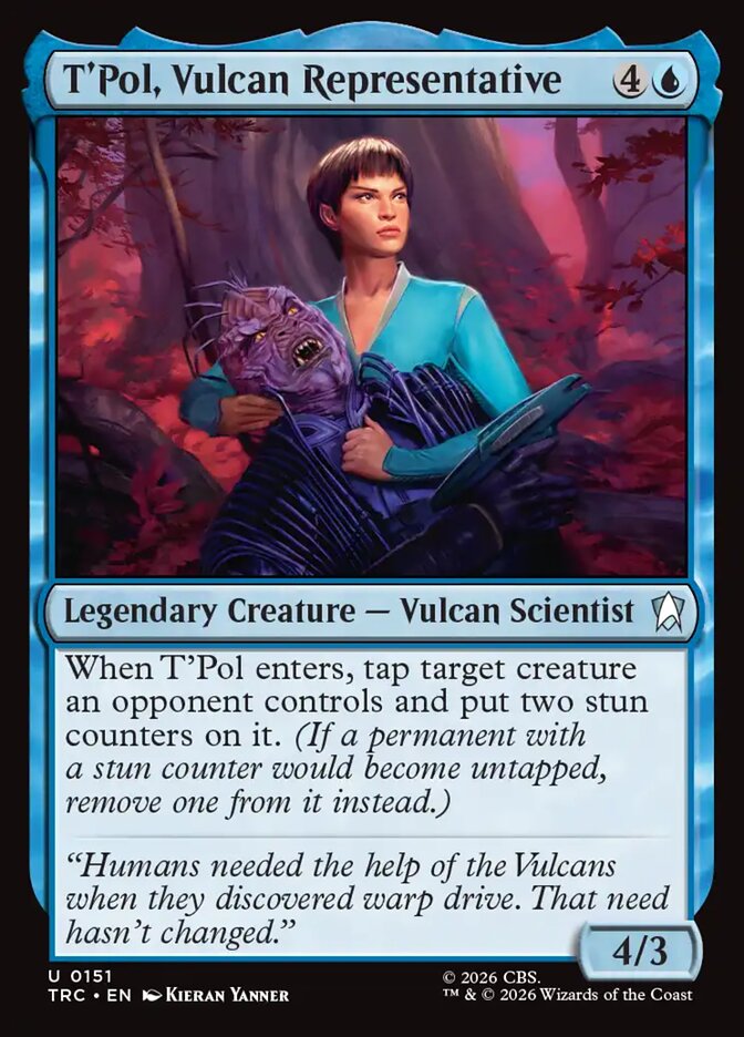 Magic The Gathering - Star Trek Commander - T'Pol, Vulcan Representative - 151 - Uncommon