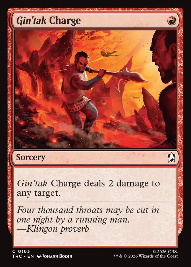 Magic The Gathering - Star Trek Commander - Gin'tak Charge - 163 - Common - Foil
