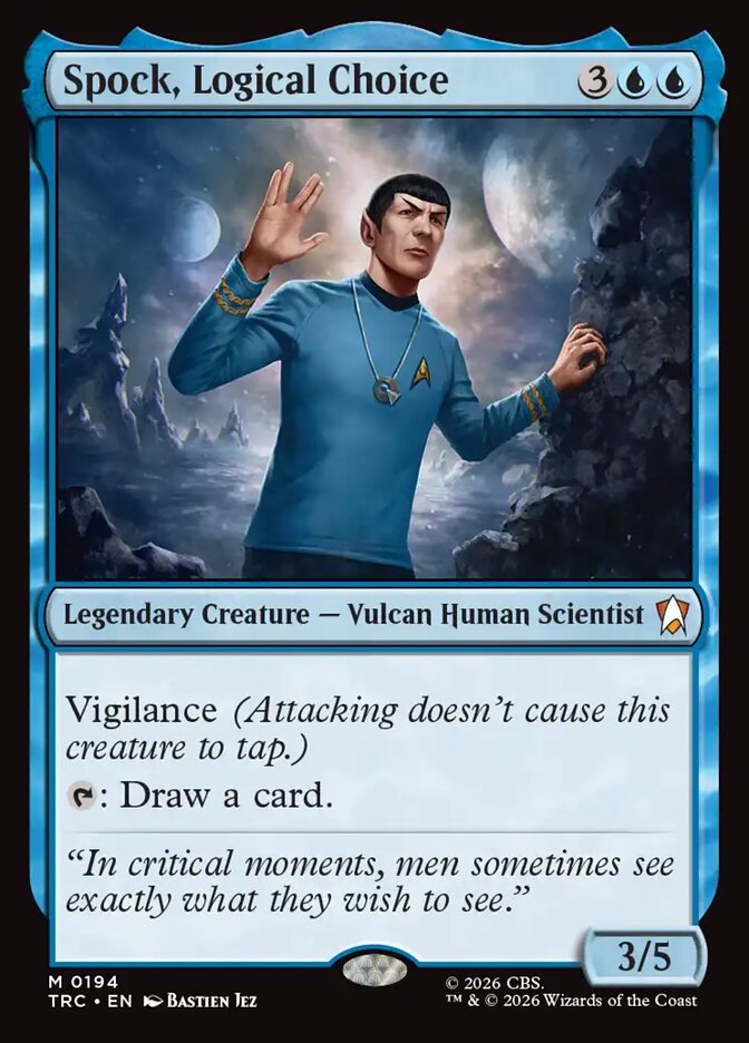 Magic The Gathering - Star Trek Commander - Spock, Logical Choice - 194 - Mythic - Foil