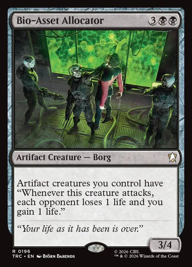 Magic The Gathering - Star Trek Commander - Bio-Asset Allocator - 196 - Rare