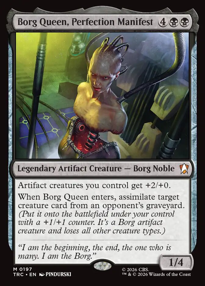 Magic The Gathering - Star Trek Commander - Borg Queen, Perfection Manifest - 197 - Mythic - Foil