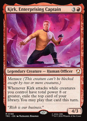 Magic The Gathering - Star Trek Commander - Kirk, Enterprising Captain - 198 - Mythic - Foil