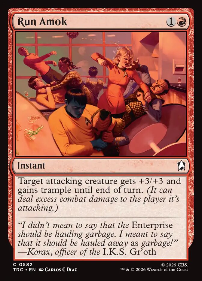 Magic The Gathering - Star Trek Commander - Run Amok - 582 - Common