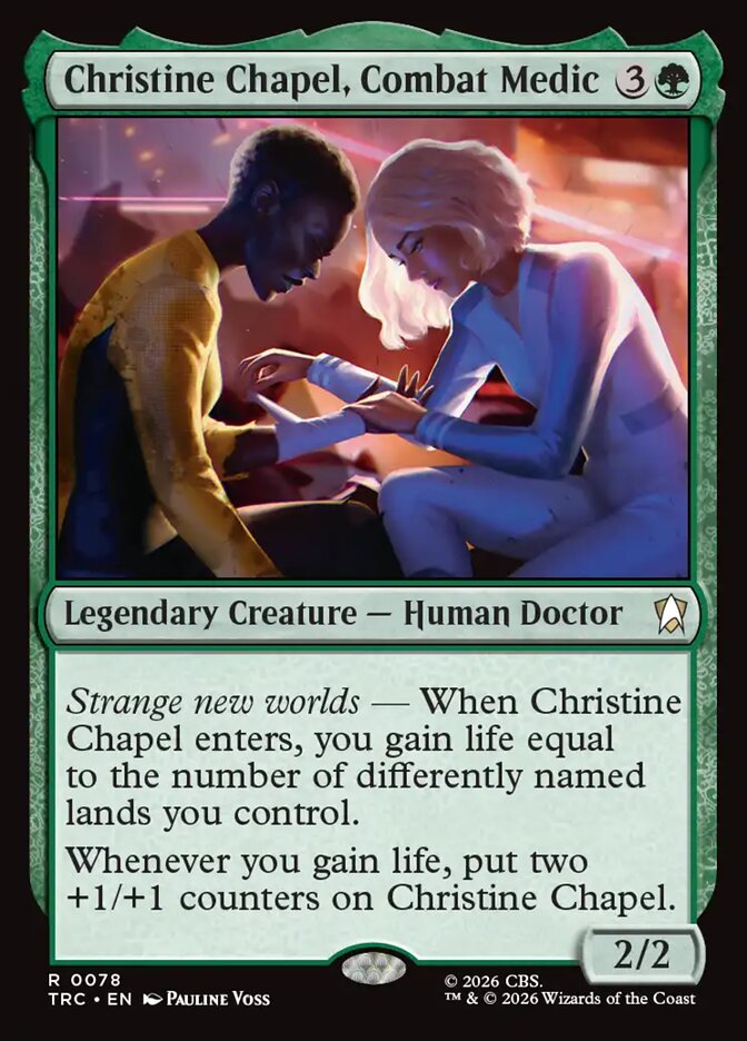 Magic The Gathering - Star Trek Commander - Christine Chapel, Combat Medic - 78 - Rare - Foil