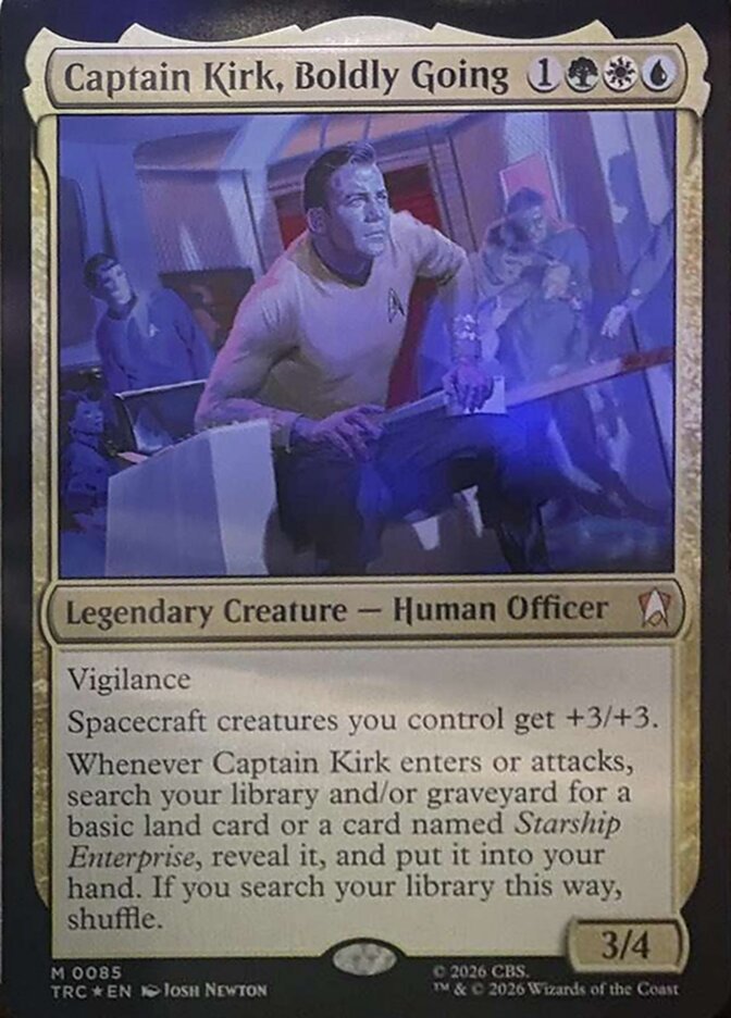Magic The Gathering - Star Trek Commander - Captain Kirk, Boldly Going - 85 - Mythic - Foil