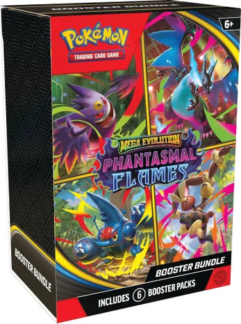 Pokémon TCG - Mega Evolution Phantasmal Flames Booster Bundle (6 Packs)
