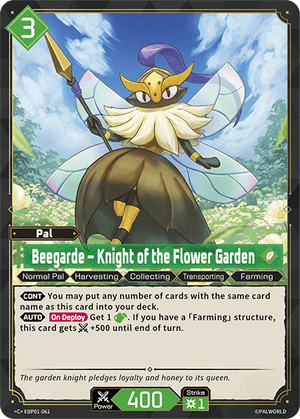 Palworld TCG - Dawn of Palpagos - Beegarde - Knight of the Flower Garden - EBP01-061