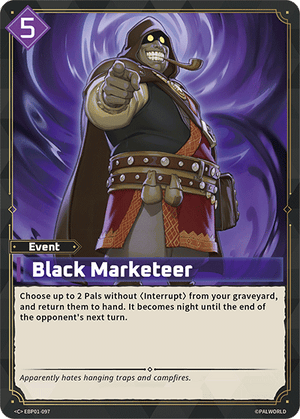 Palworld TCG - Dawn of Palpagos - Black Marketeer - EBP01-097