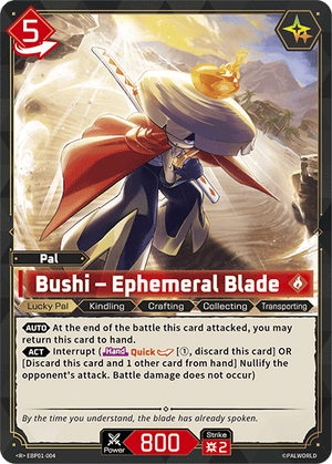 Palworld TCG - Dawn of Palpagos - Bushi - Ephemeral Blade - EBP01-004