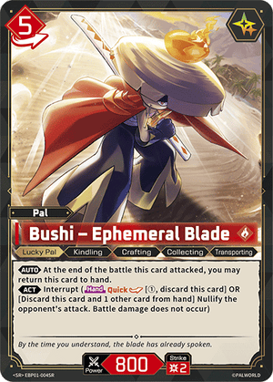 Palworld TCG - Dawn of Palpagos - Bushi - Ephemeral Blade - EBP01-004SR