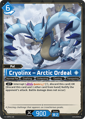 Palworld TCG - Dawn of Palpagos - Cryolinx - Arctic Ordeal - EBP01-038