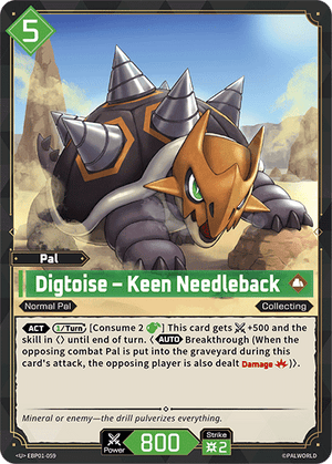 Palworld TCG - Dawn of Palpagos - Digtoise - Keen Needleback - EBP01-059