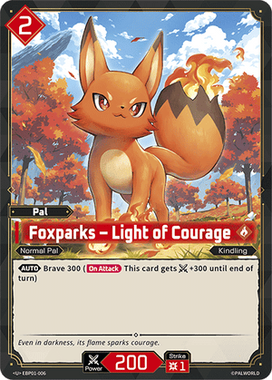 Palworld TCG - Dawn of Palpagos - Foxparks - Light of Courage - EBP01-006