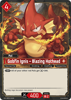 Palworld TCG - Dawn of Palpagos - Gobfin Ignis - Blazing Hothead - EBP01-003SR