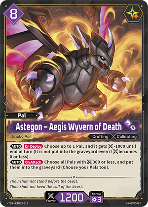 Palworld TCG - Dawn of Palpagos Green Purple - Astegon - Aegis Wyvern of Death - ETD02-012