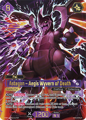 Palworld TCG - Dawn of Palpagos Green Purple - Astegon - Aegis Wyvern of Death - ETD02-012TSP